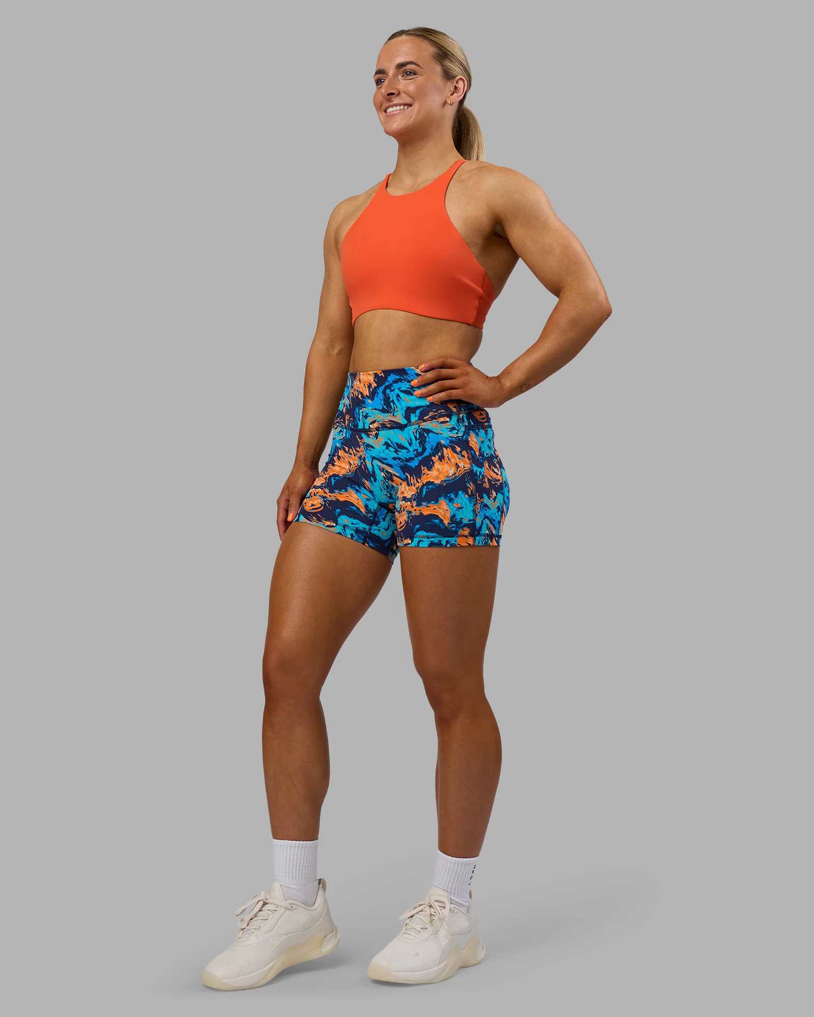 AMRAP High Neck Sports Bra - Ultra Orange 4 AMRAP High Neck Sports Bra - Ultra Orange