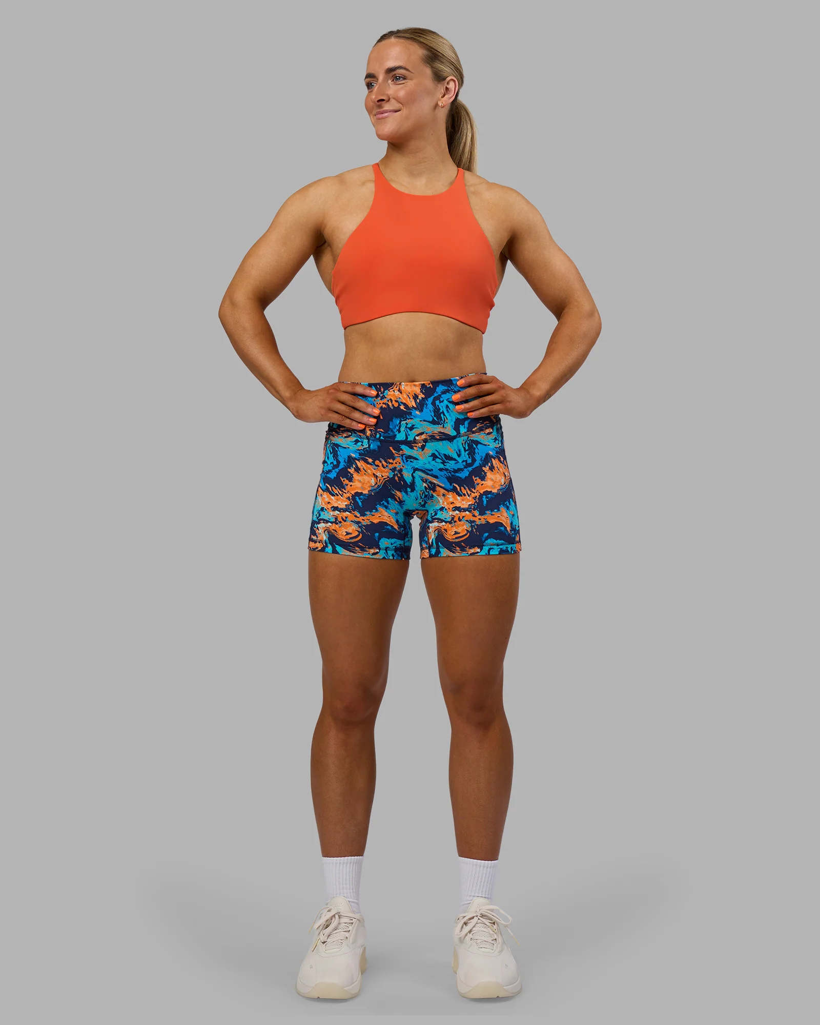 AMRAP High Neck Sports Bra - Ultra Orange 6 AMRAP High Neck Sports Bra - Ultra Orange