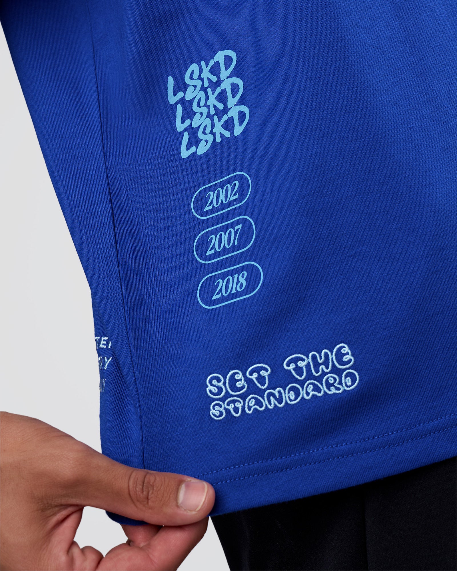 Sticker Heavyweight Oversized Tee - Electric Indigo-Baltic Sea