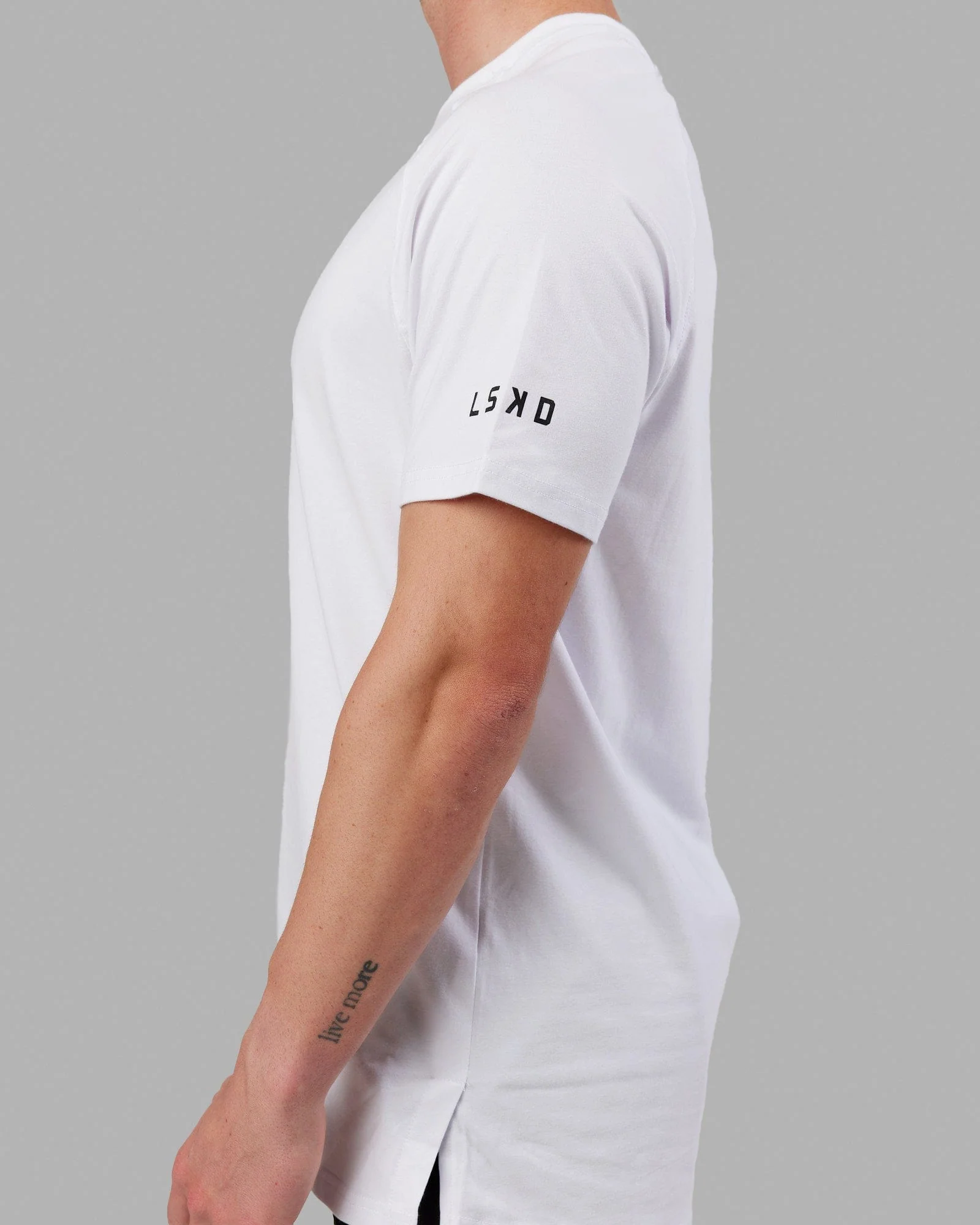 Fitstop Fast FLXCotton Tee - White-Black 5 Fitstop Fast FLXCotton Tee - White-Black