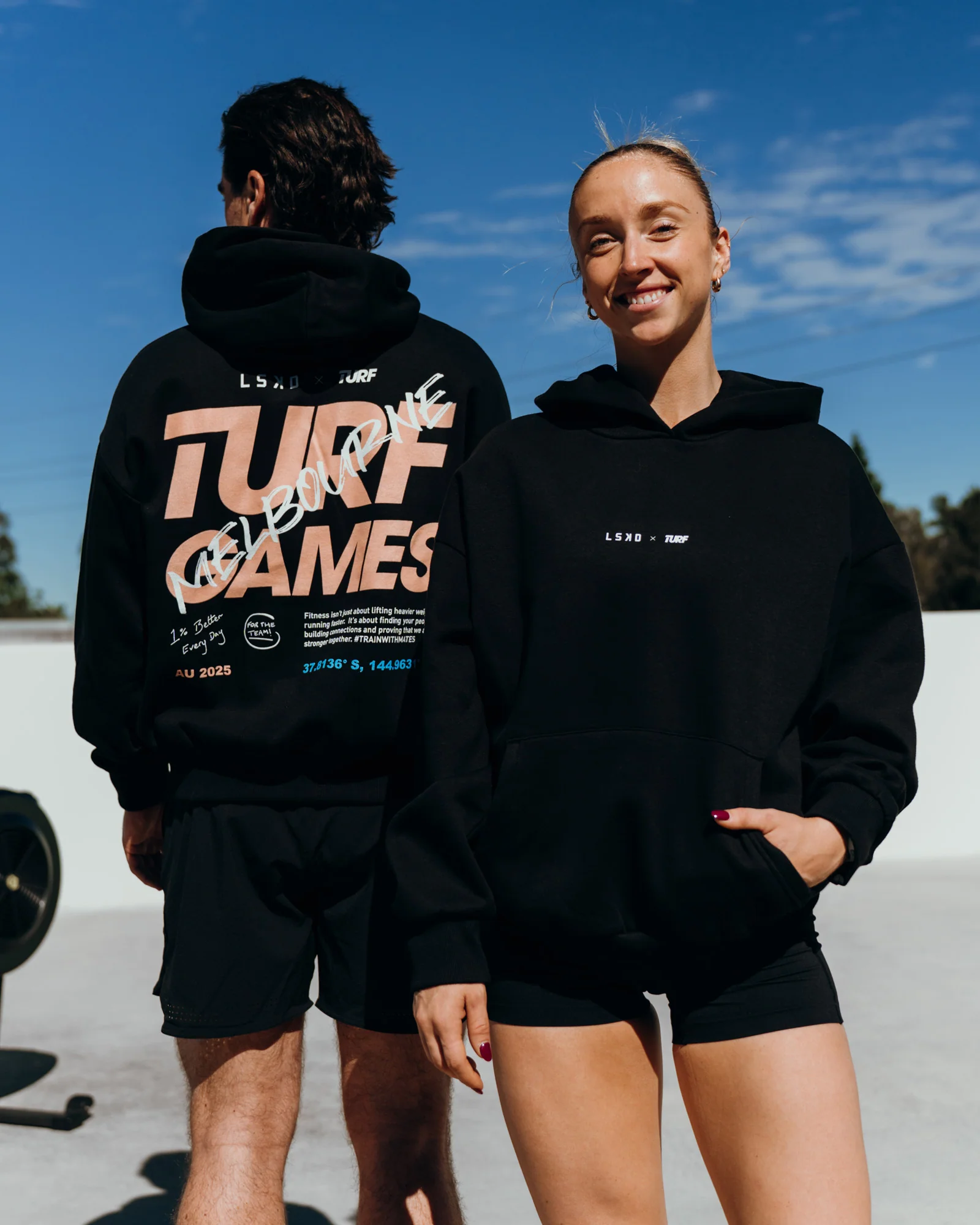 Turf Games Melbourne Event Oversized Hoodie - Black