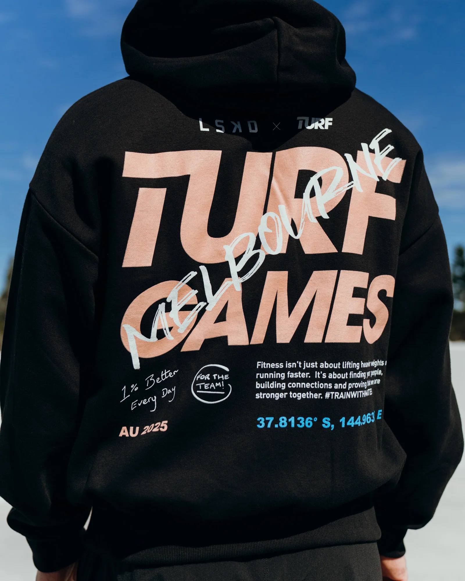 Turf Games Melbourne Event Oversized Hoodie - Black