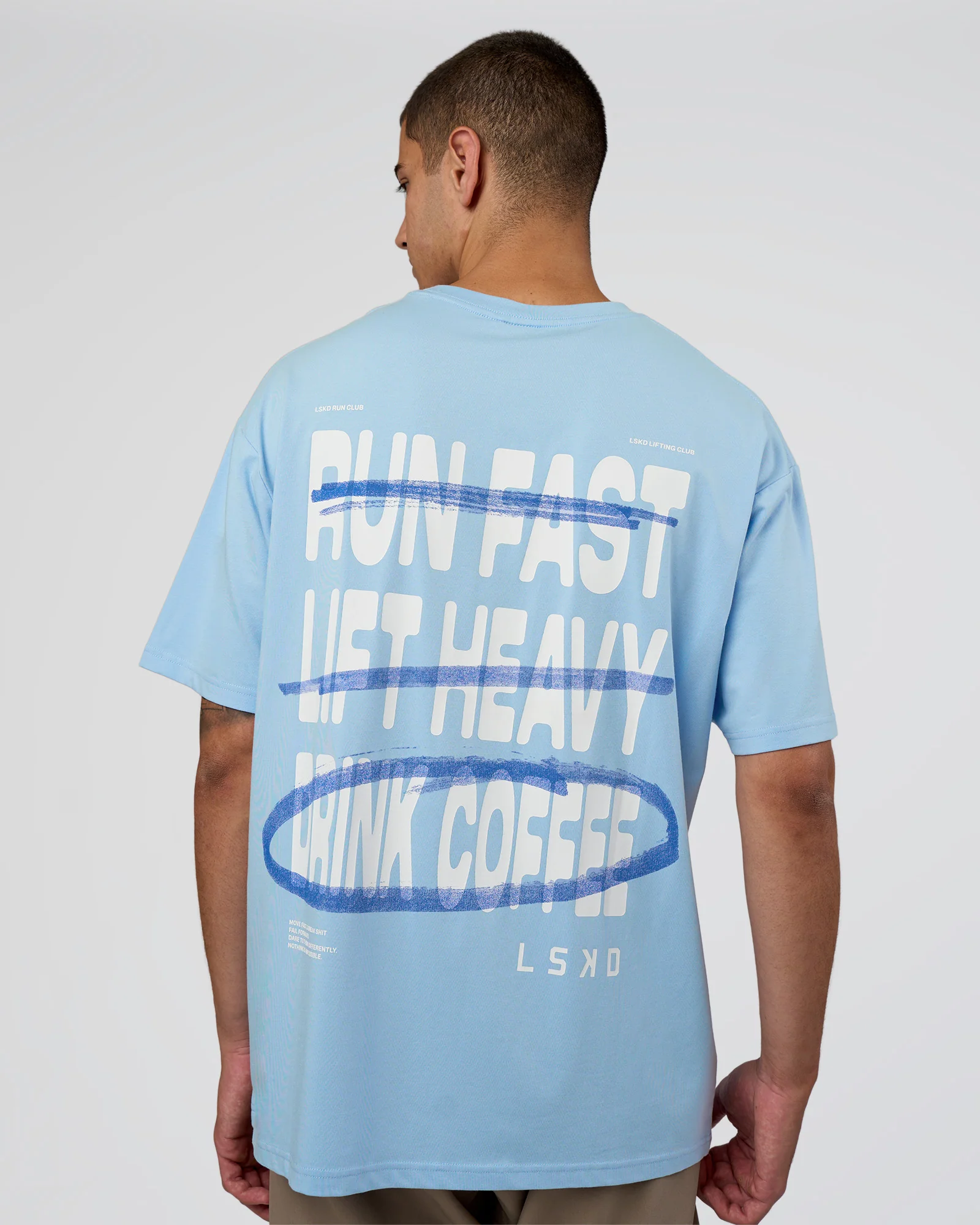 Coffee Run FLXCotton Oversized Tee - Open Air-White