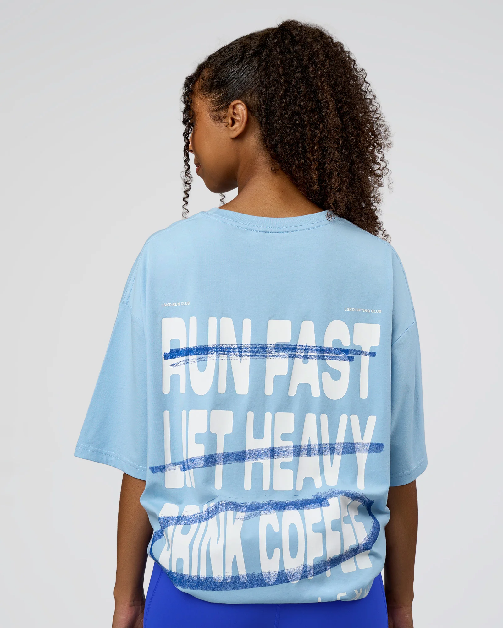 Coffee Run FLXCotton Oversized Tee - Open Air-White