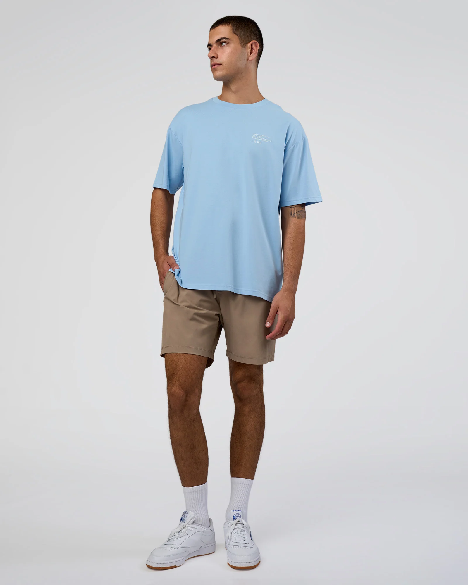 Coffee Run FLXCotton Oversized Tee - Open Air-White