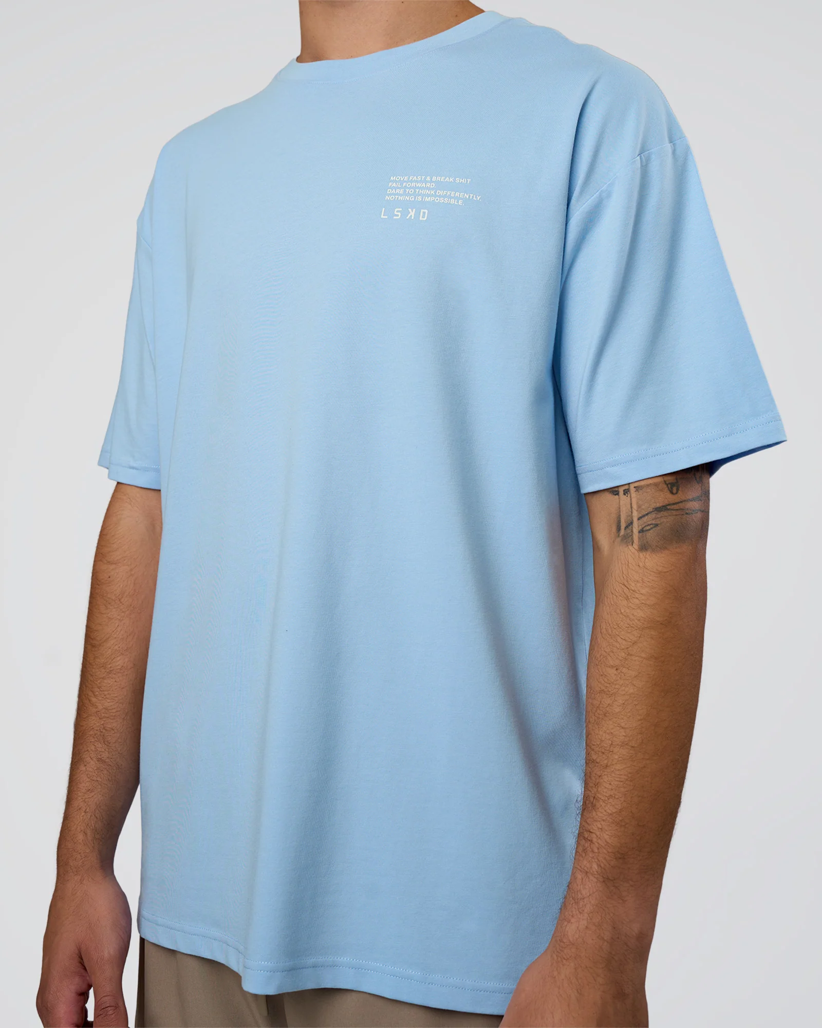 Coffee Run FLXCotton Oversized Tee - Open Air-White