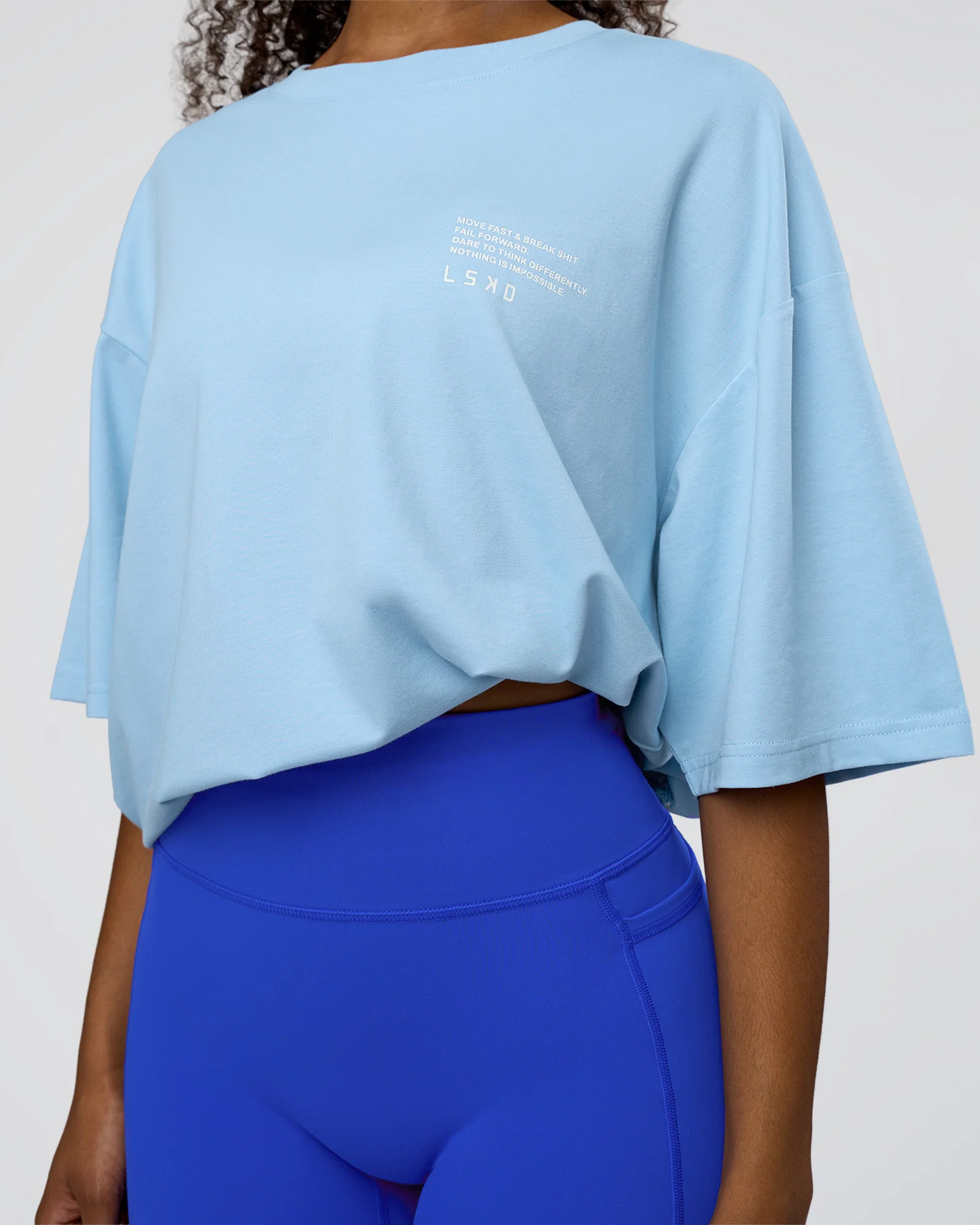 Coffee Run FLXCotton Oversized Tee - Open Air-White