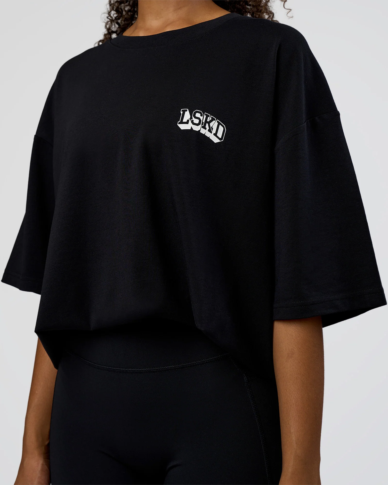 Grid FLXCotton Oversized Tee - Black-White 10 Grid FLXCotton Oversized Tee - Black-White