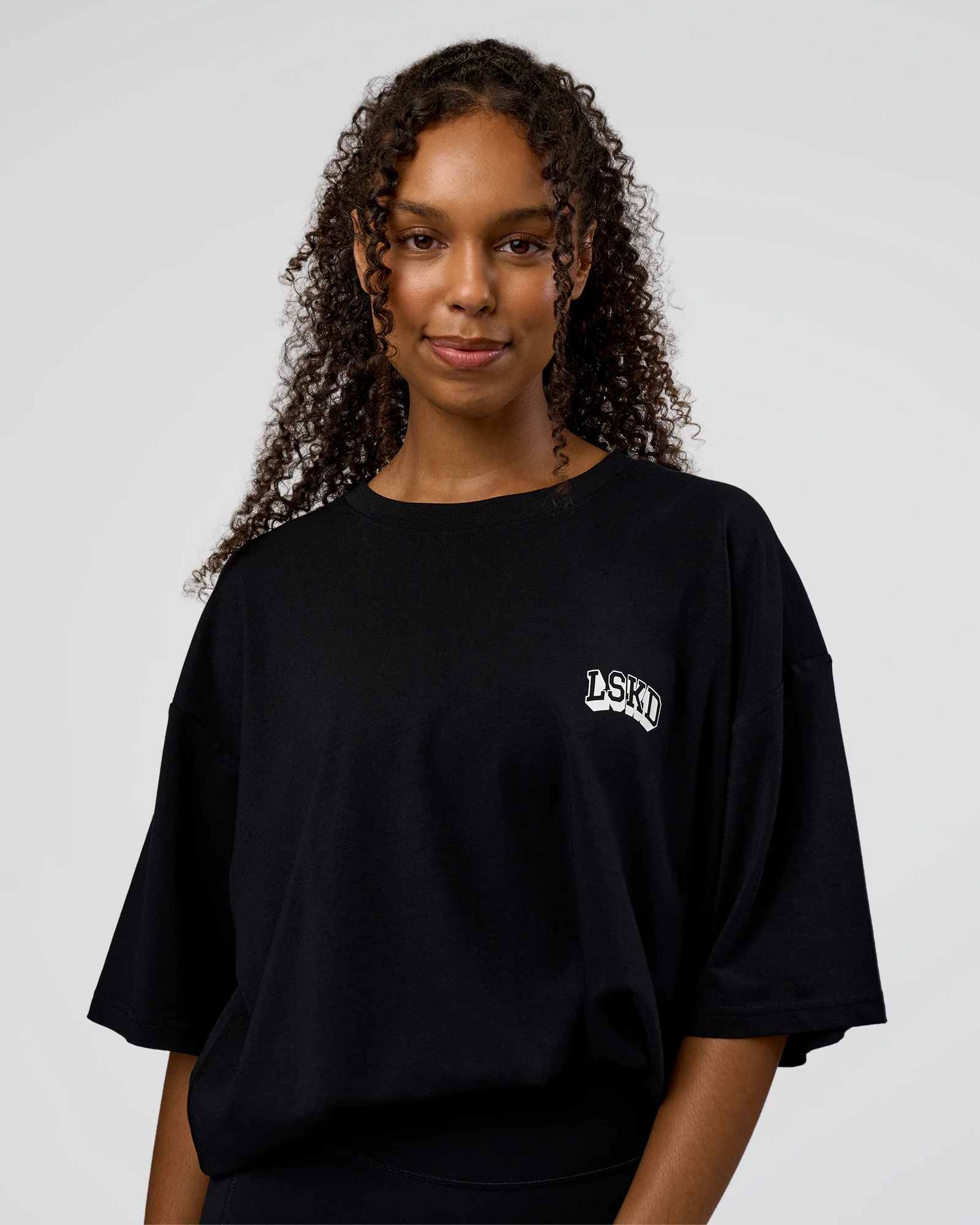 Grid FLXCotton Oversized Tee - Black-White 4 Grid FLXCotton Oversized Tee - Black-White
