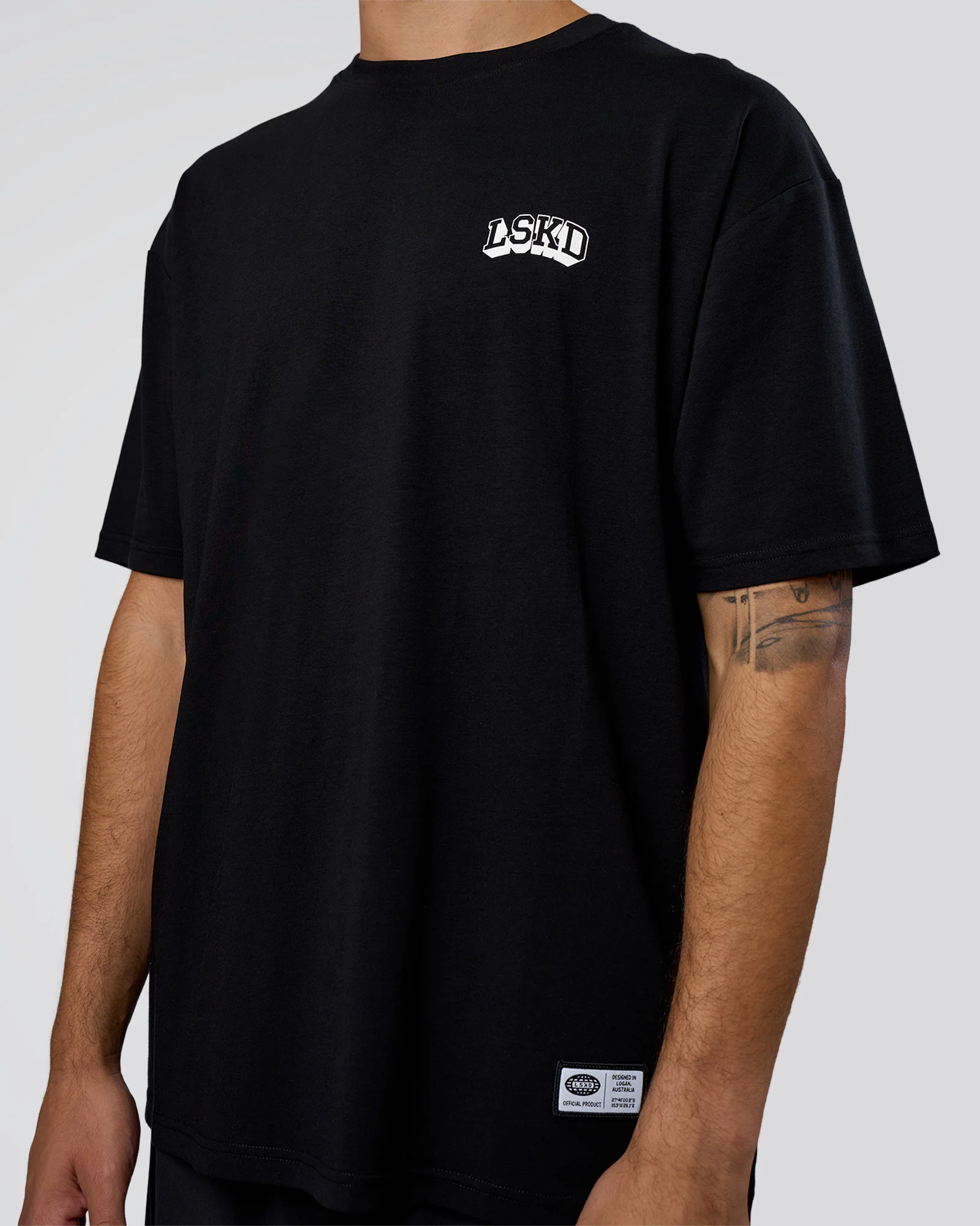 Grid FLXCotton Oversized Tee - Black-White 7 Grid FLXCotton Oversized Tee - Black-White