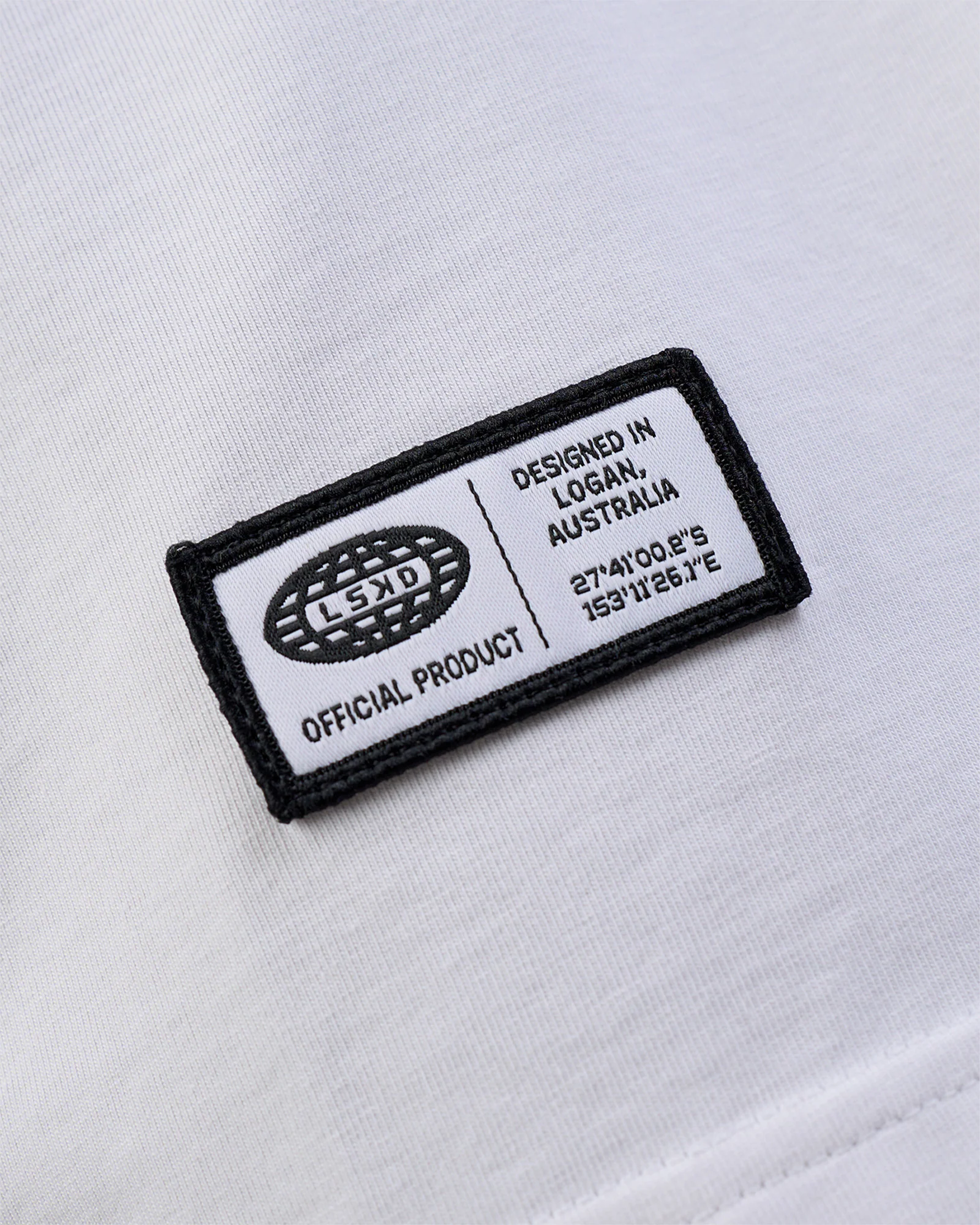 Grid FLXCotton Oversized Tee - White-Black 9 Grid FLXCotton Oversized Tee - White-Black