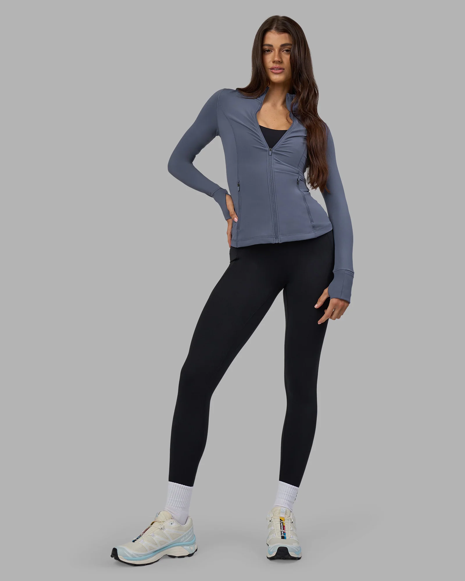 Stride Zip Through Jacket - Night Shadow