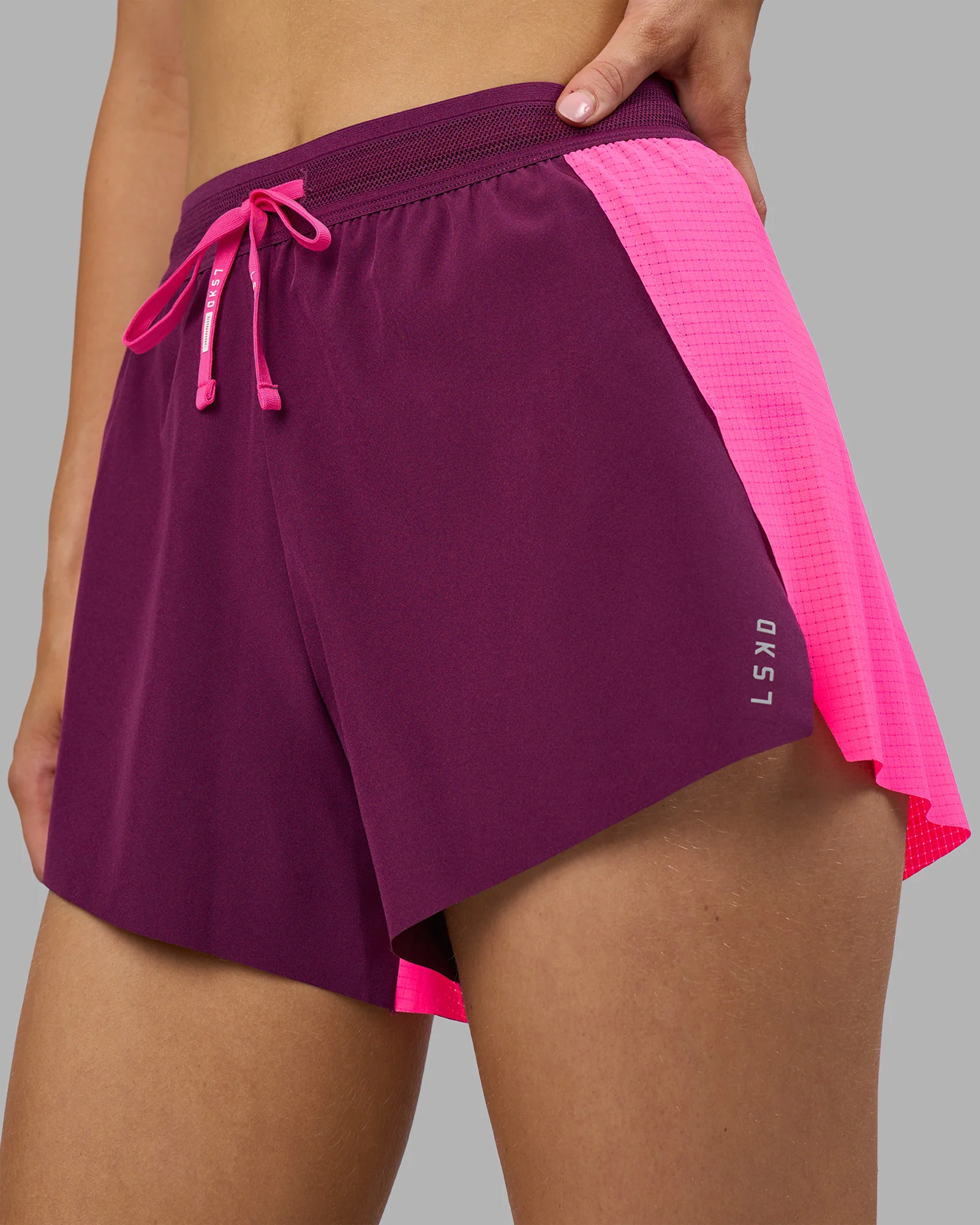Accelerate 3" High-Rise Running Short - Ultra Pink-Plum Caspia