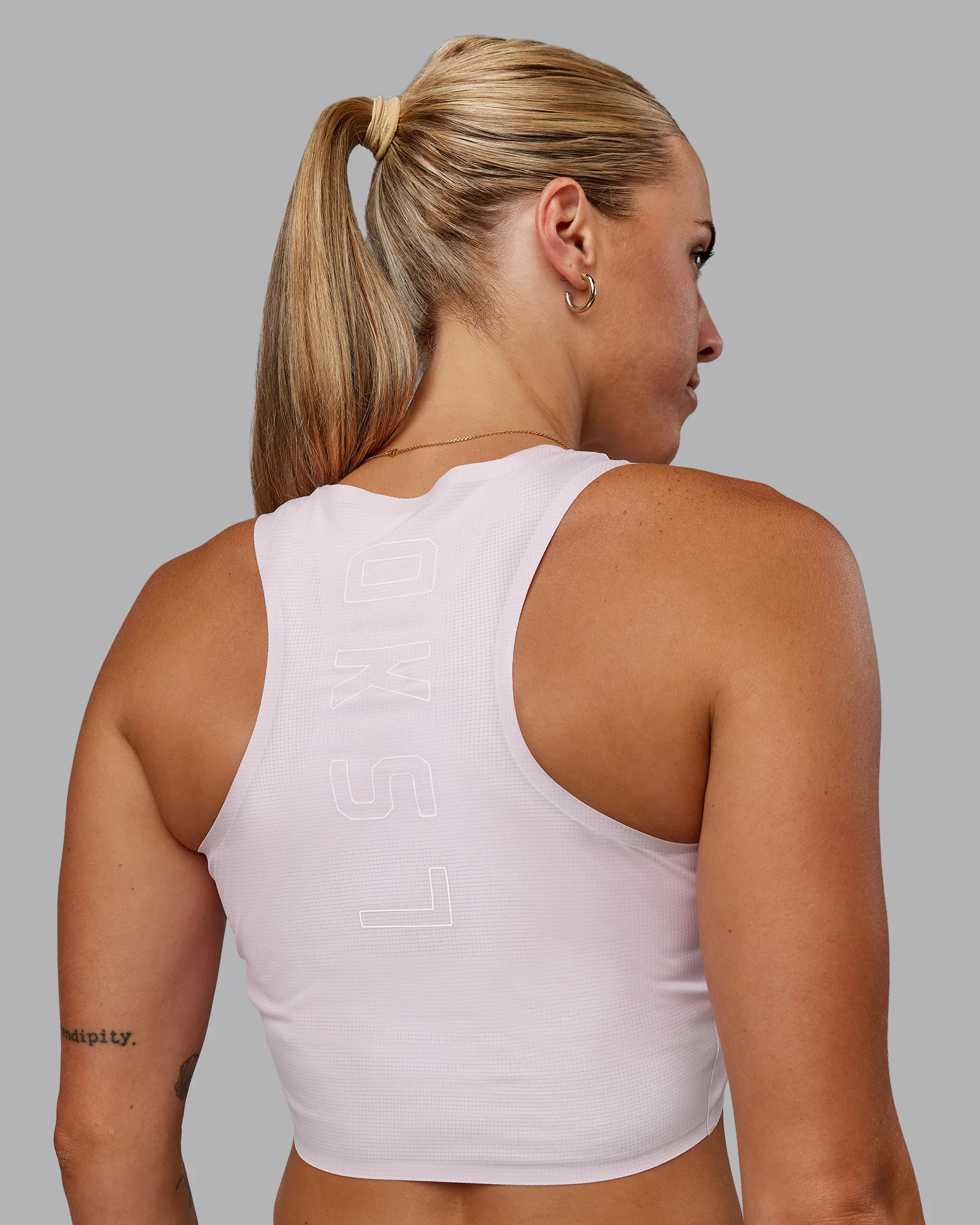 Race Day Cropped Performance Tank - Festival Bloom-White 3 Race Day Cropped Performance Tank - Festival Bloom-White