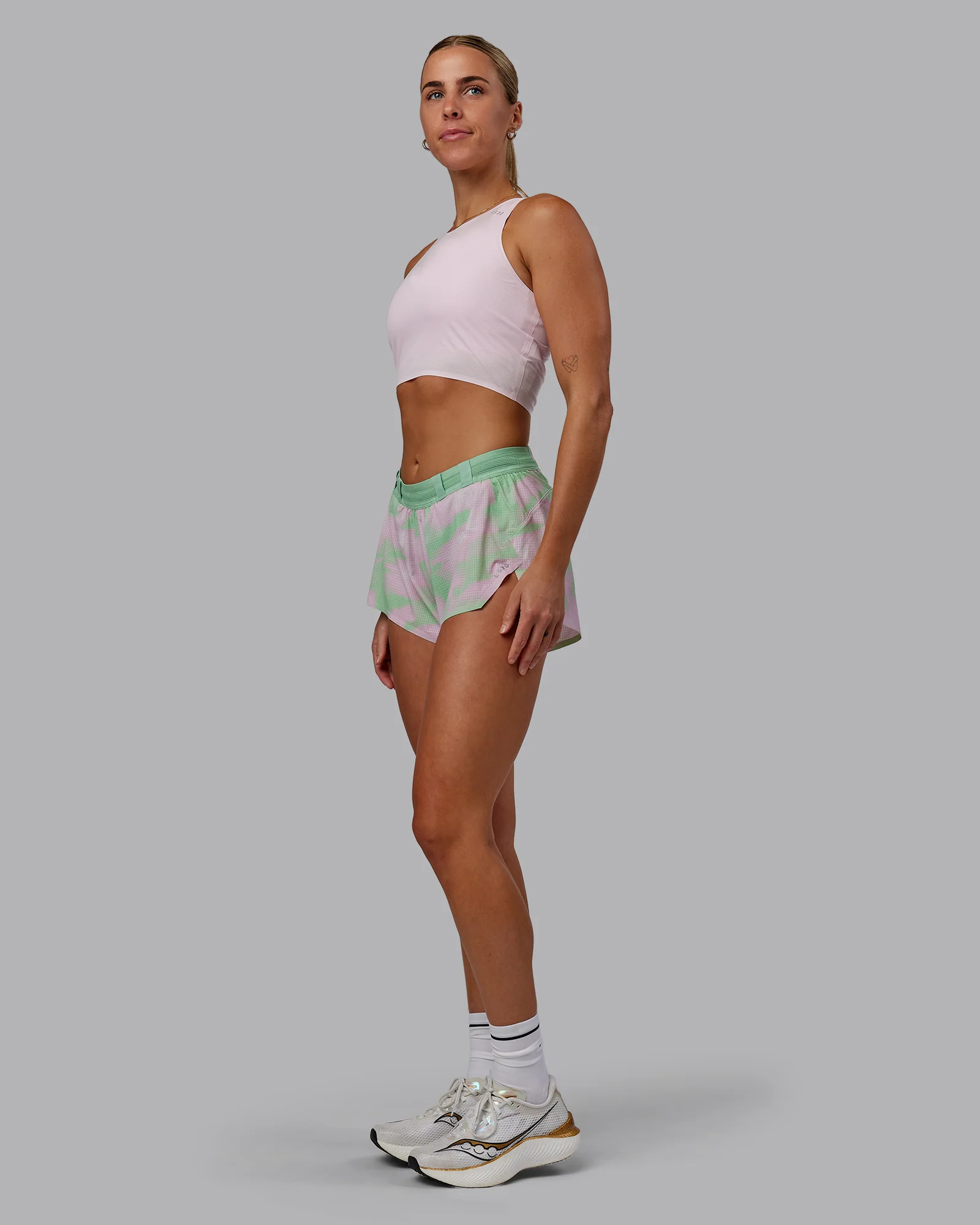 Race Day Cropped Performance Tank - Festival Bloom-White 5 Race Day Cropped Performance Tank - Festival Bloom-White