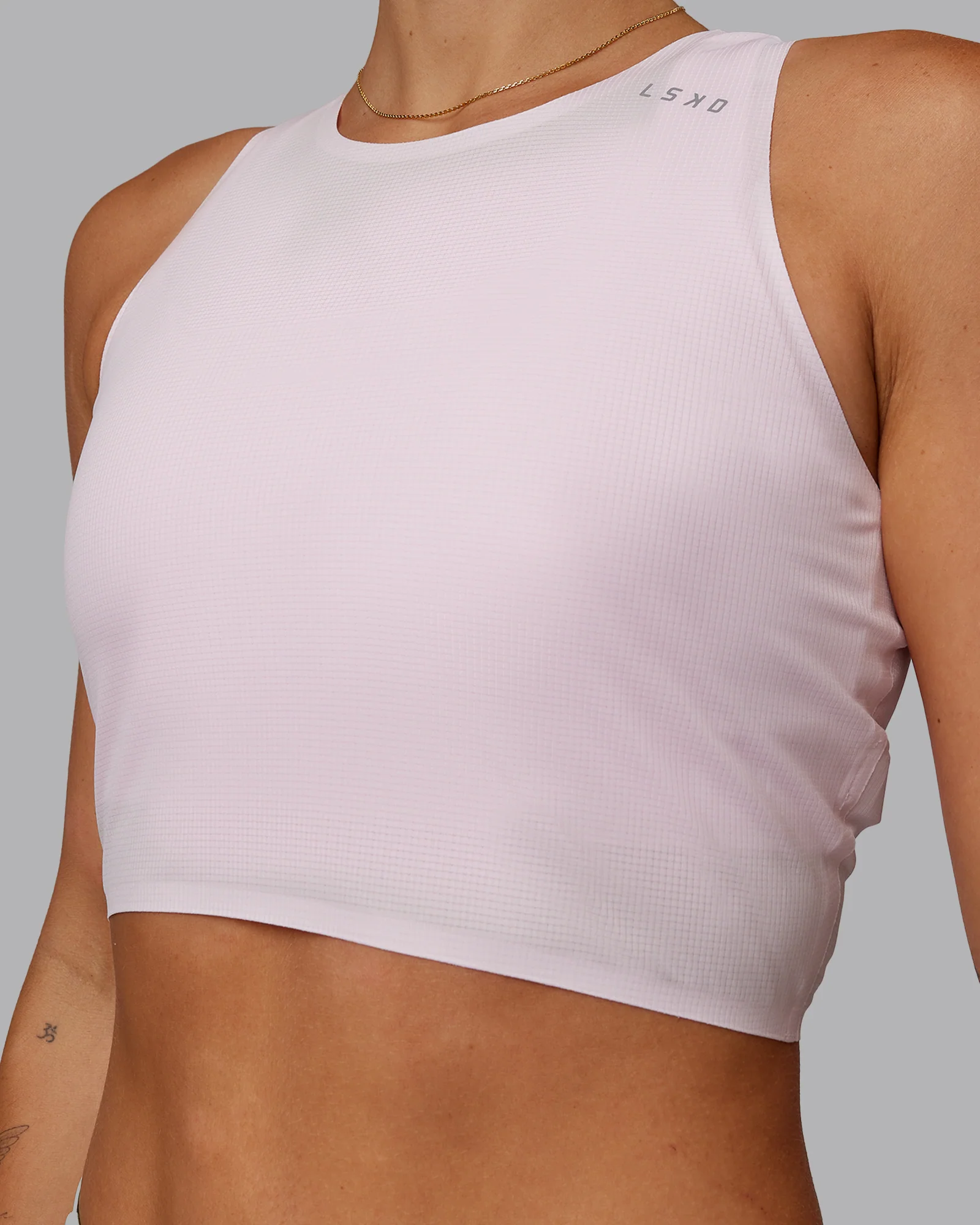 Race Day Cropped Performance Tank - Festival Bloom-White 7 Race Day Cropped Performance Tank - Festival Bloom-White