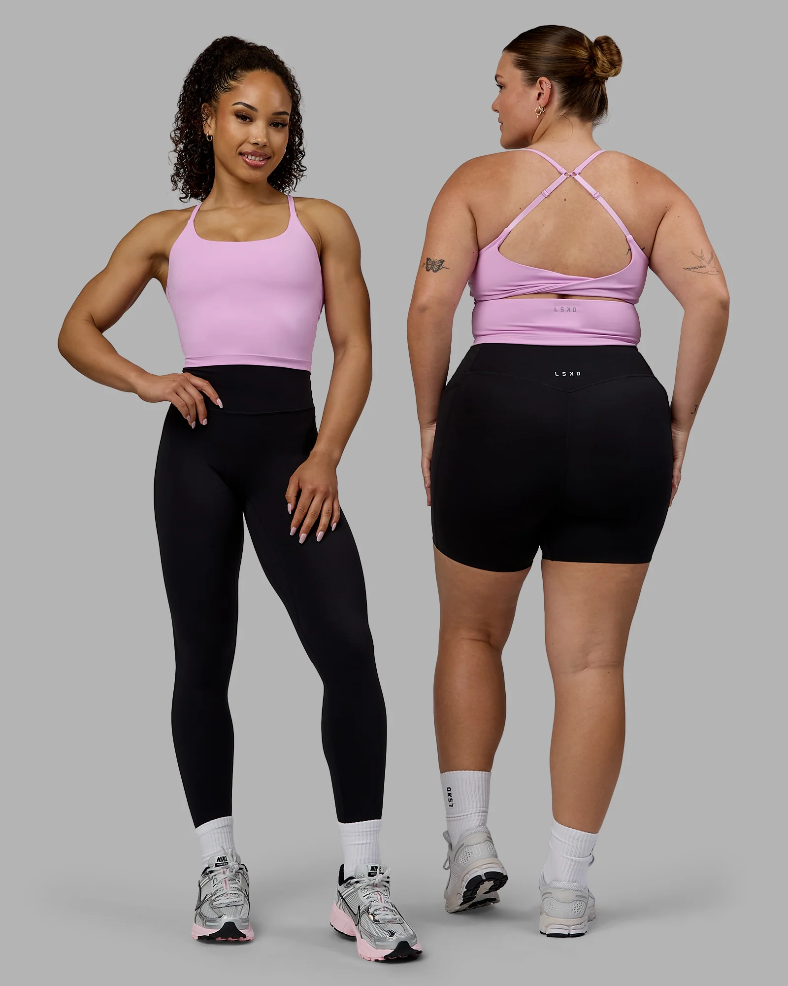 Twist Tank With Shelf Bra - Pastel Orchid 3 Twist Tank With Shelf Bra - Pastel Orchid