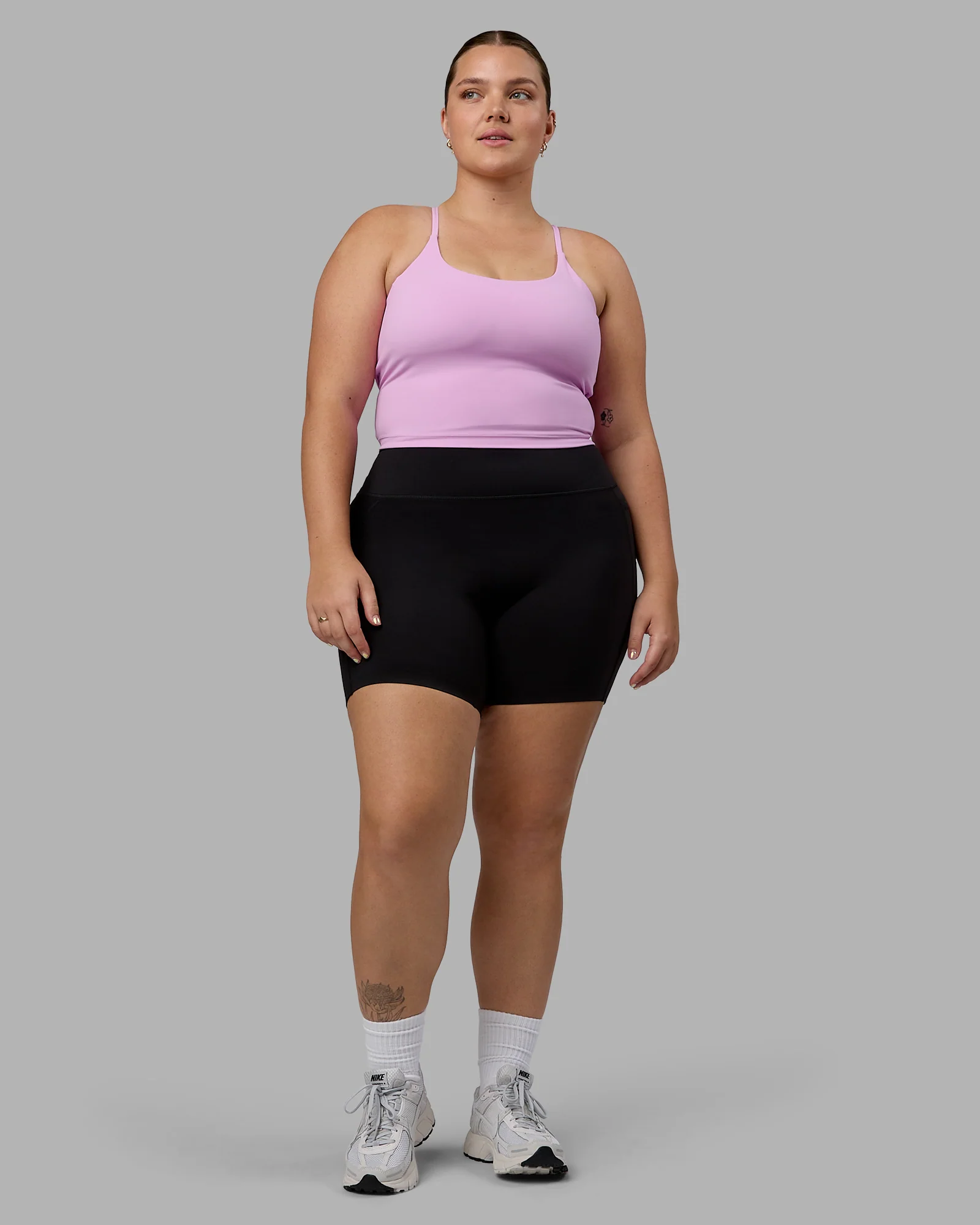 Twist Tank With Shelf Bra - Pastel Orchid 4 Twist Tank With Shelf Bra - Pastel Orchid