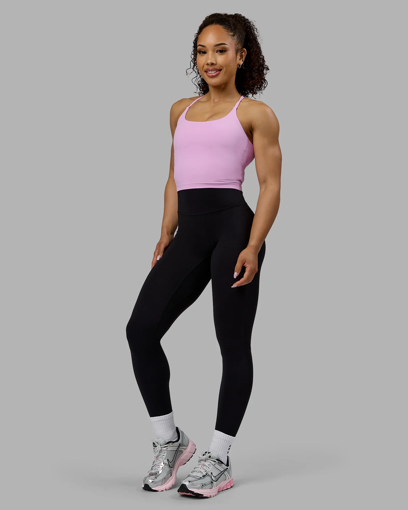 Twist Tank With Shelf Bra - Pastel Orchid 5 Twist Tank With Shelf Bra - Pastel Orchid