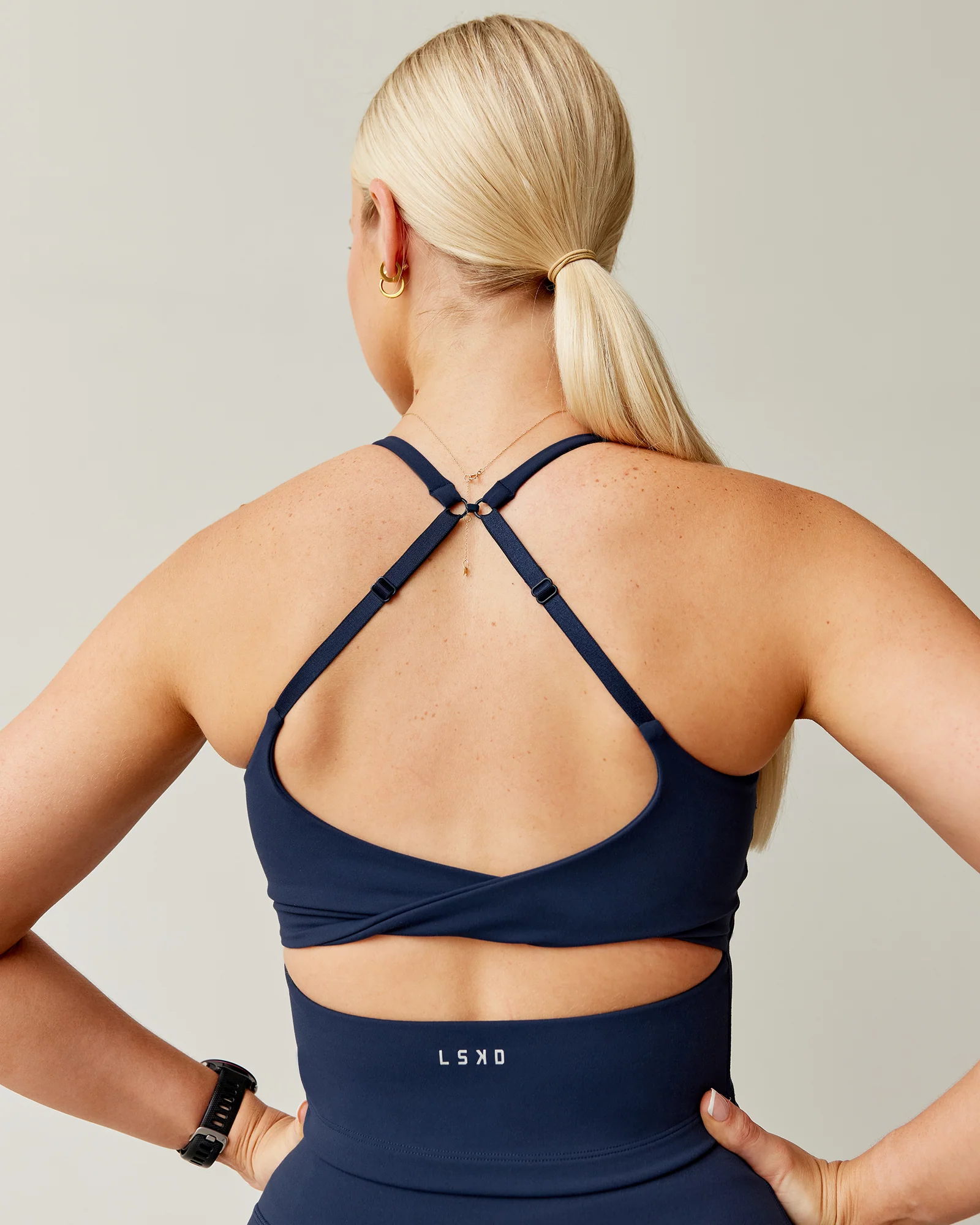Twist Tank With Shelf Bra - Future Navy