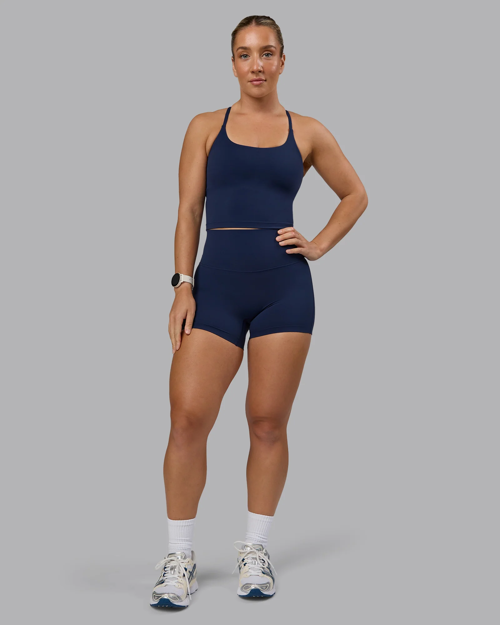 Twist Tank With Shelf Bra - Future Navy 5 Twist Tank With Shelf Bra - Future Navy