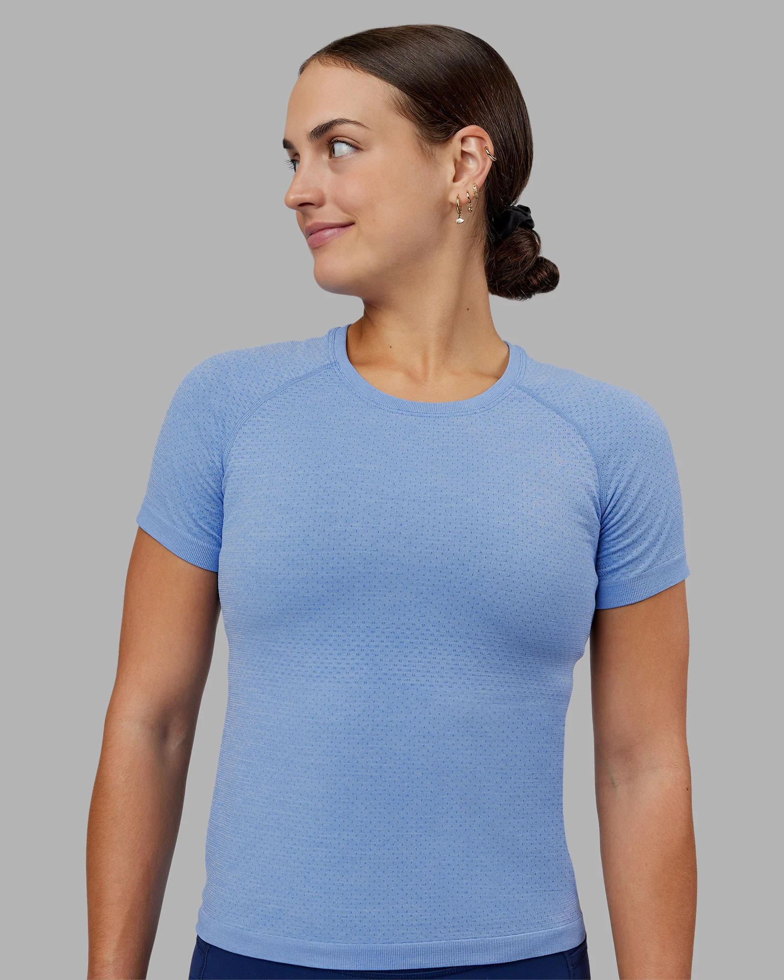 AeroFLX+ Seamless Tee - Cornflower Blue Marl