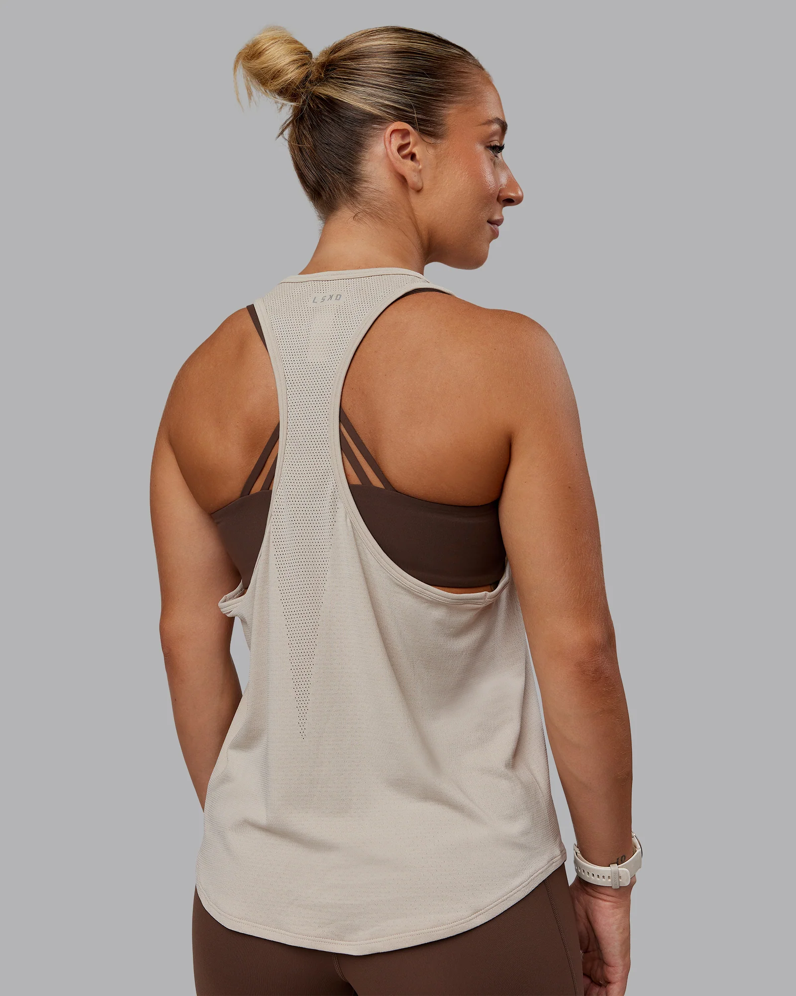 AeroFLX+ Drop Armhole Seamless Tank - Shale Beige/Shale Beige