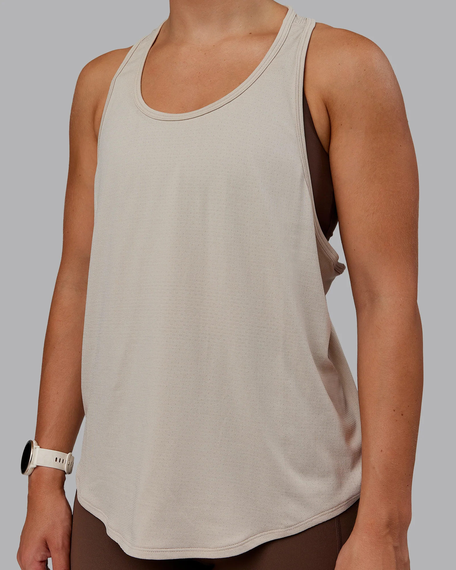 AeroFLX+ Drop Armhole Seamless Tank - Shale Beige/Shale Beige
