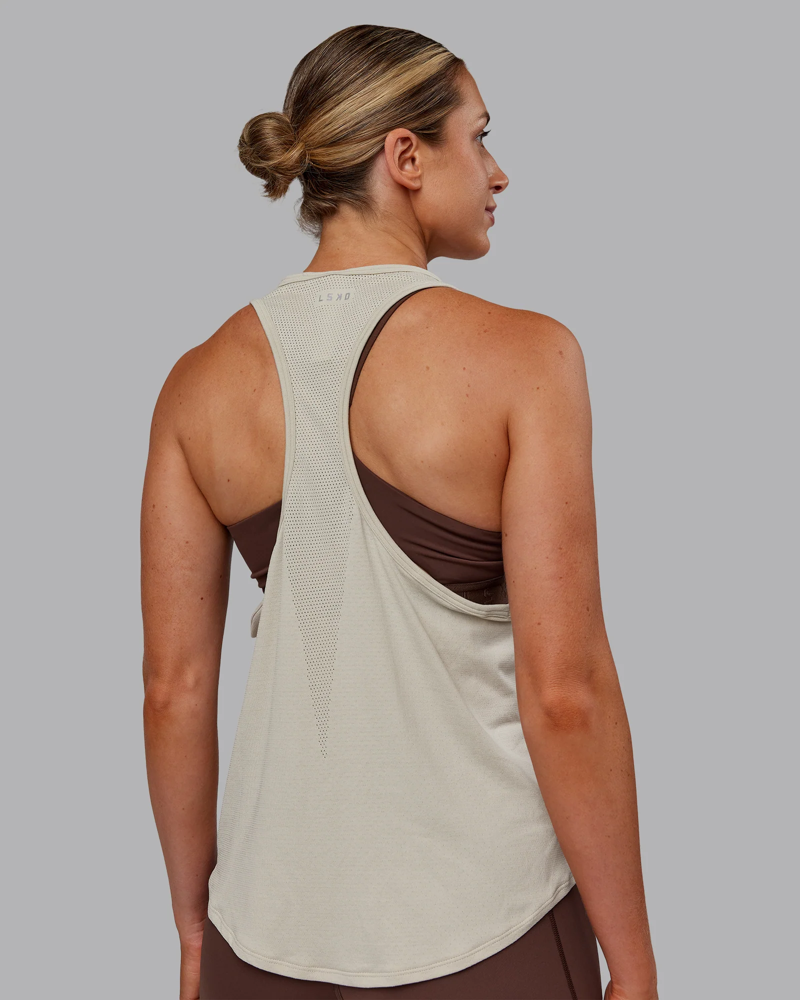 AeroFLX+ Drop Armhole Seamless Tank - Shale Beige/Shale Beige