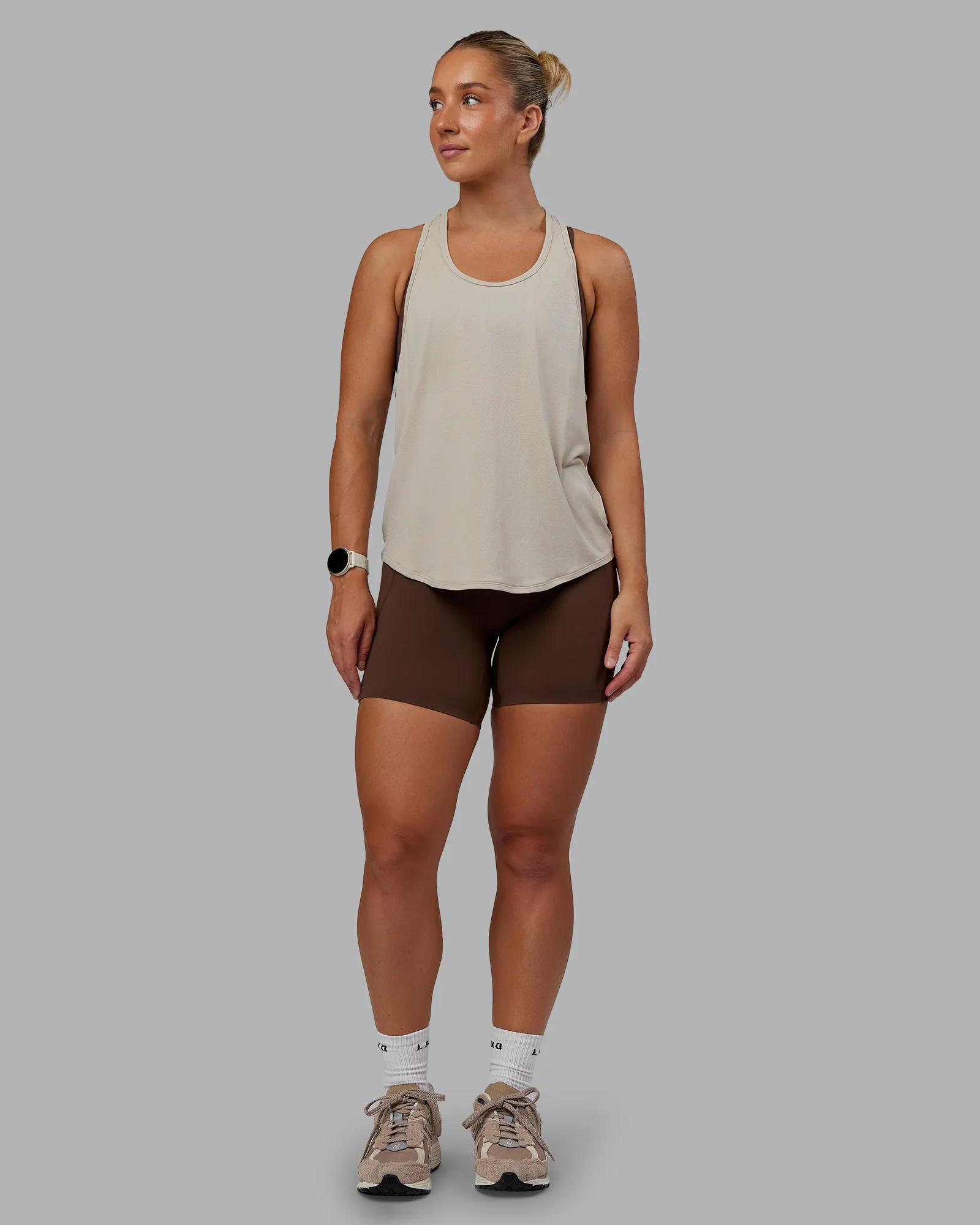 AeroFLX+ Drop Armhole Seamless Tank - Shale Beige/Shale Beige