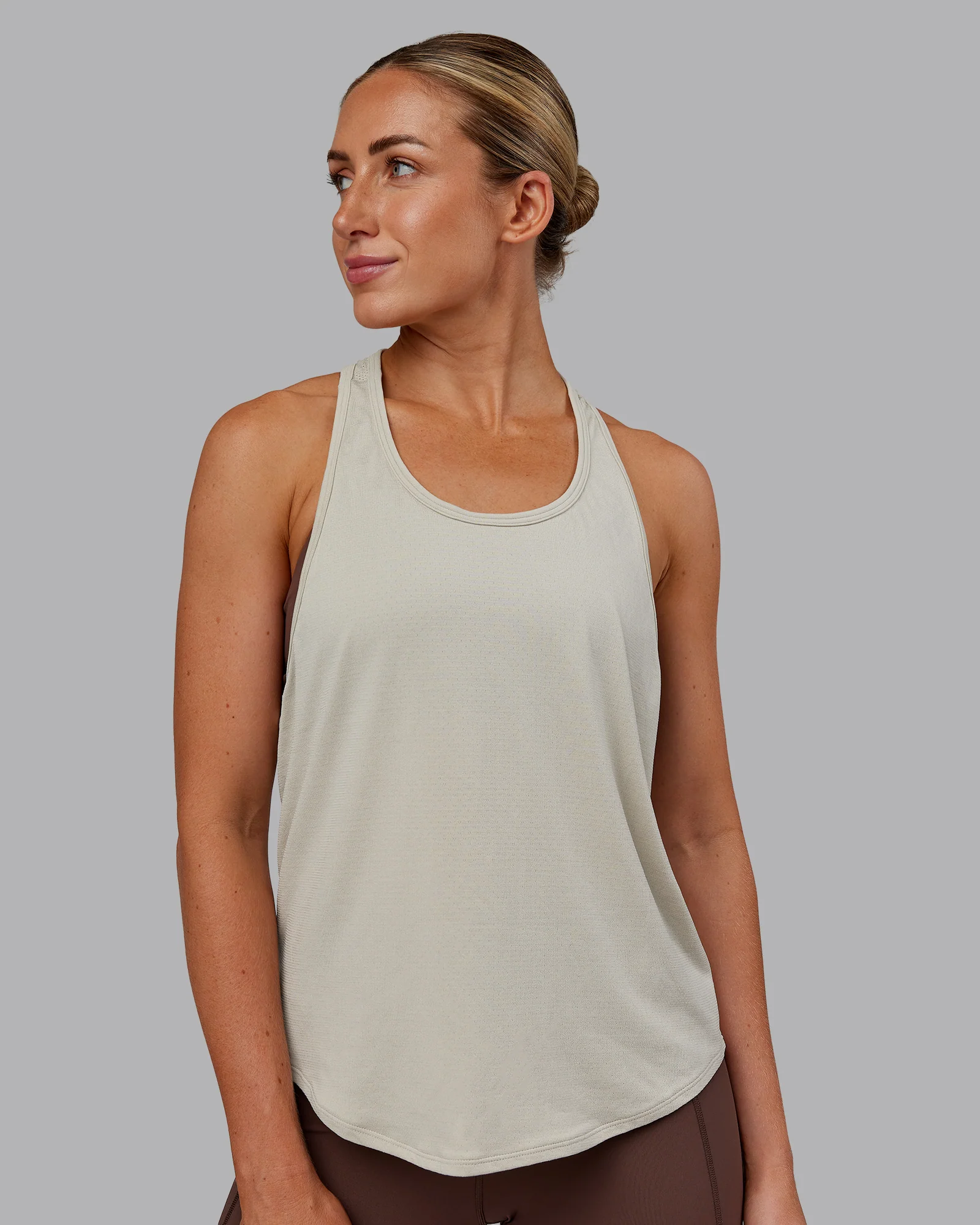 AeroFLX+ Drop Armhole Seamless Tank - Shale Beige/Shale Beige