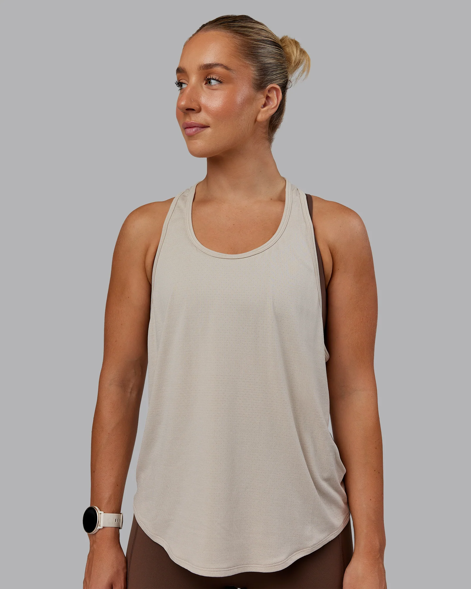 AeroFLX+ Drop Armhole Seamless Tank - Shale Beige/Shale Beige