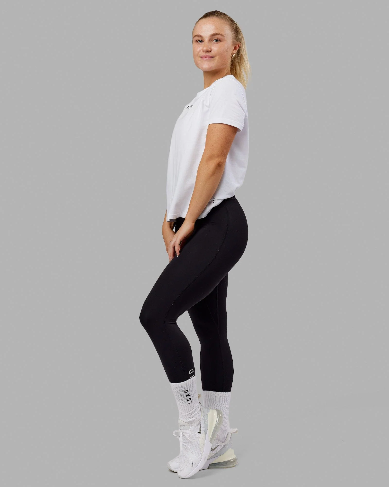 Fitstop Fast FLXCotton Tee - White-Black 3 Fitstop Fast FLXCotton Tee - White-Black