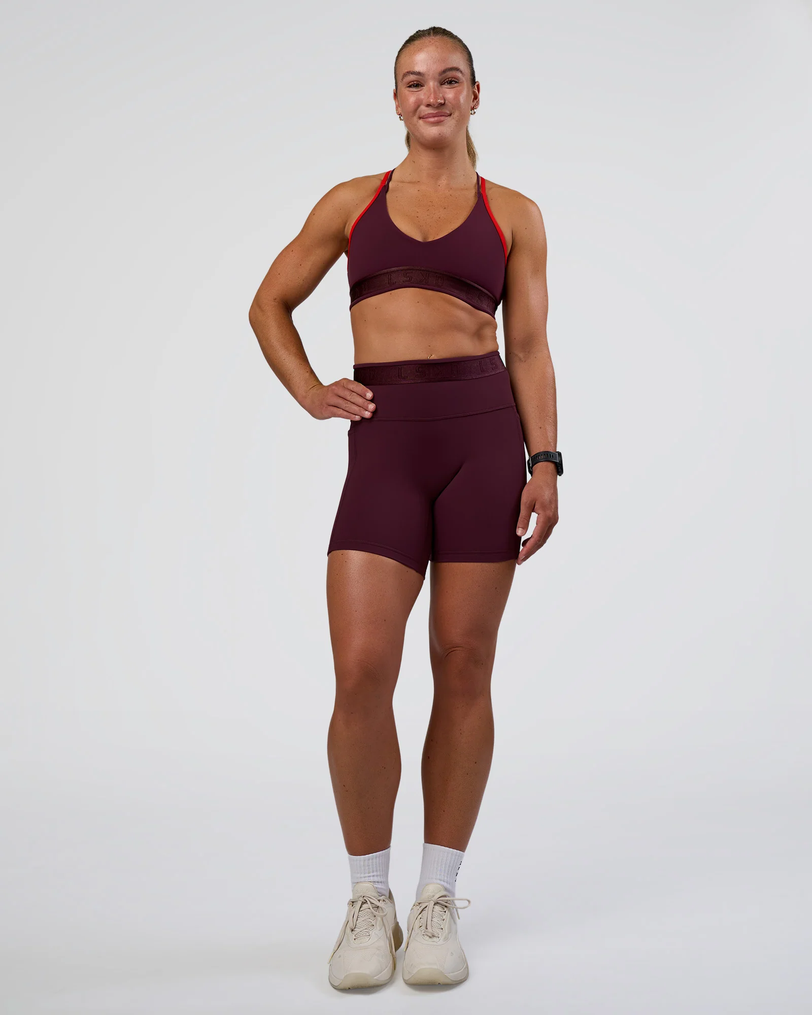 Strive Jacquard Sports Bra - Cherry Lacquer 6 Strive Jacquard Sports Bra - Cherry Lacquer