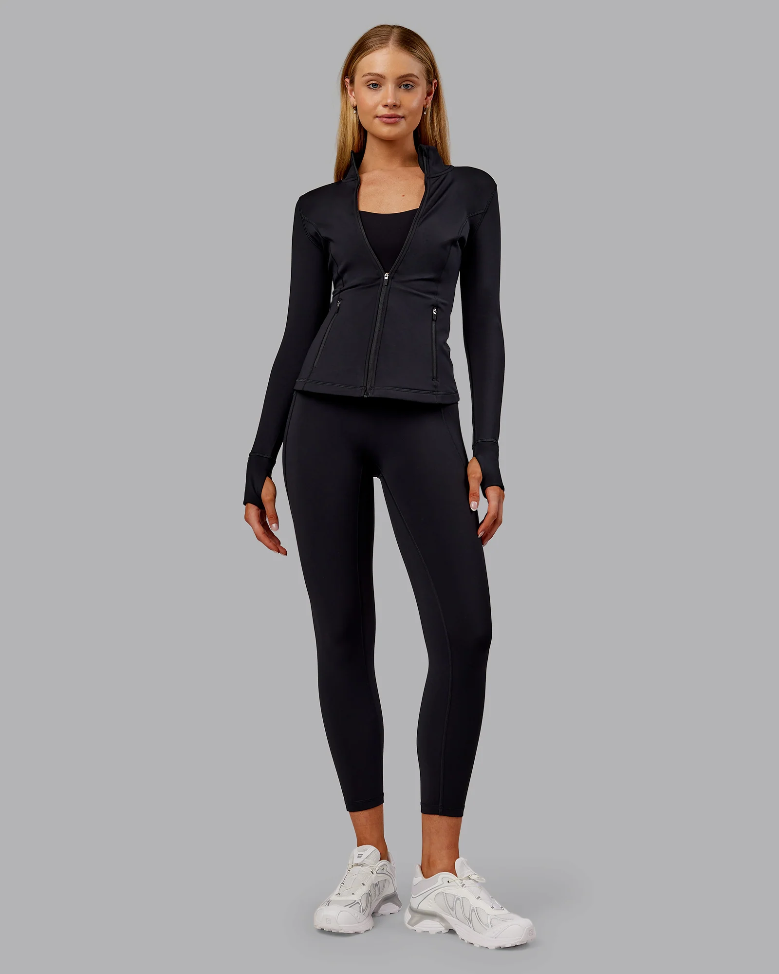 Stride Thermal Zip Through Jacket - Black