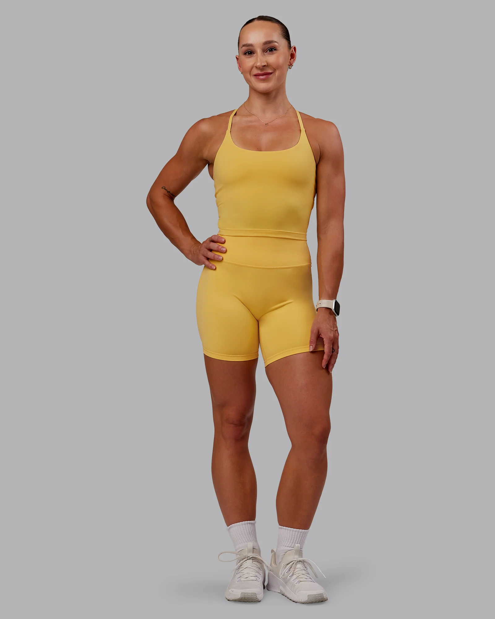 Twist Tank With Shelf Bra - Banana Cream 5 Twist Tank With Shelf Bra - Banana Cream