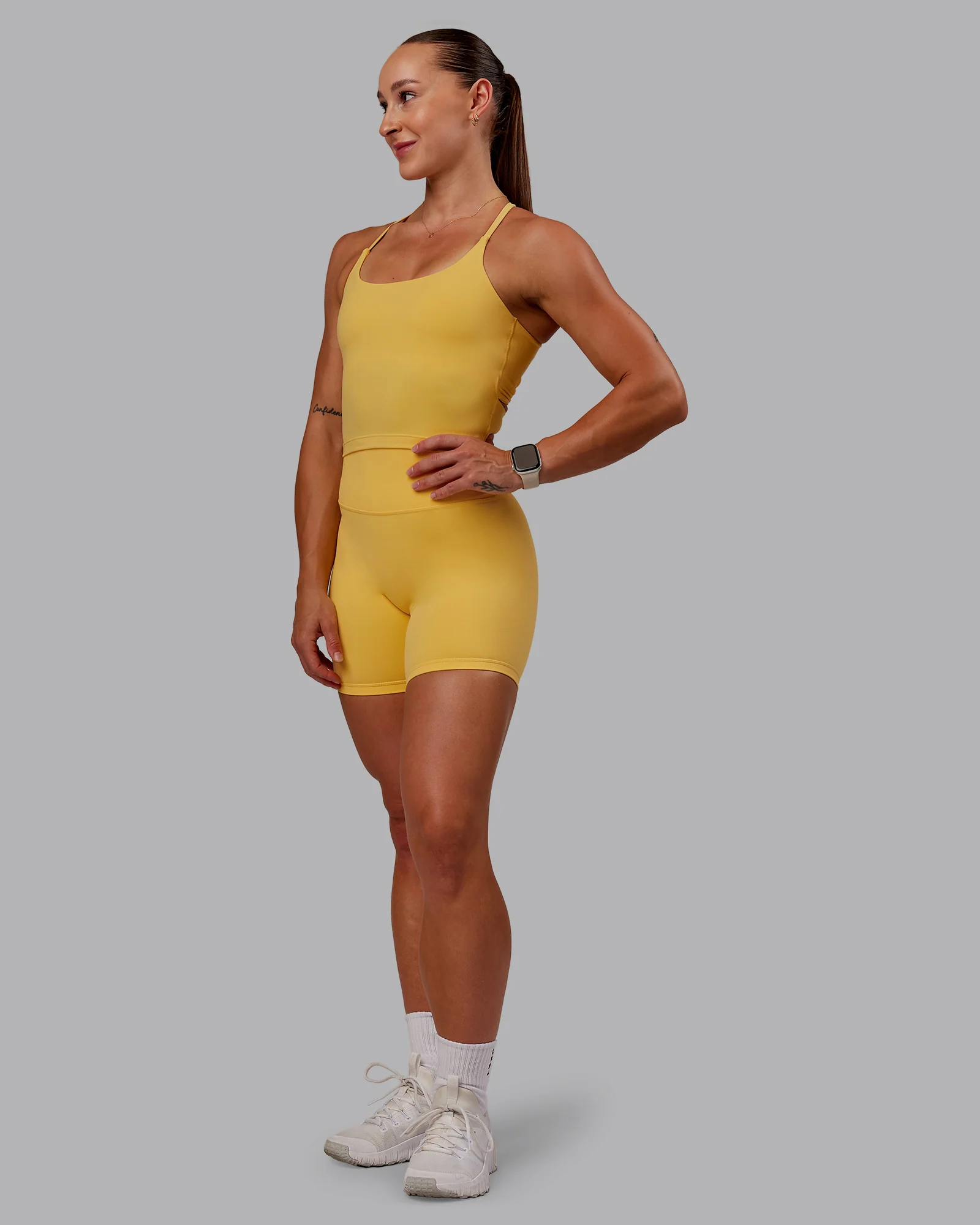 Twist Tank With Shelf Bra - Banana Cream 6 Twist Tank With Shelf Bra - Banana Cream