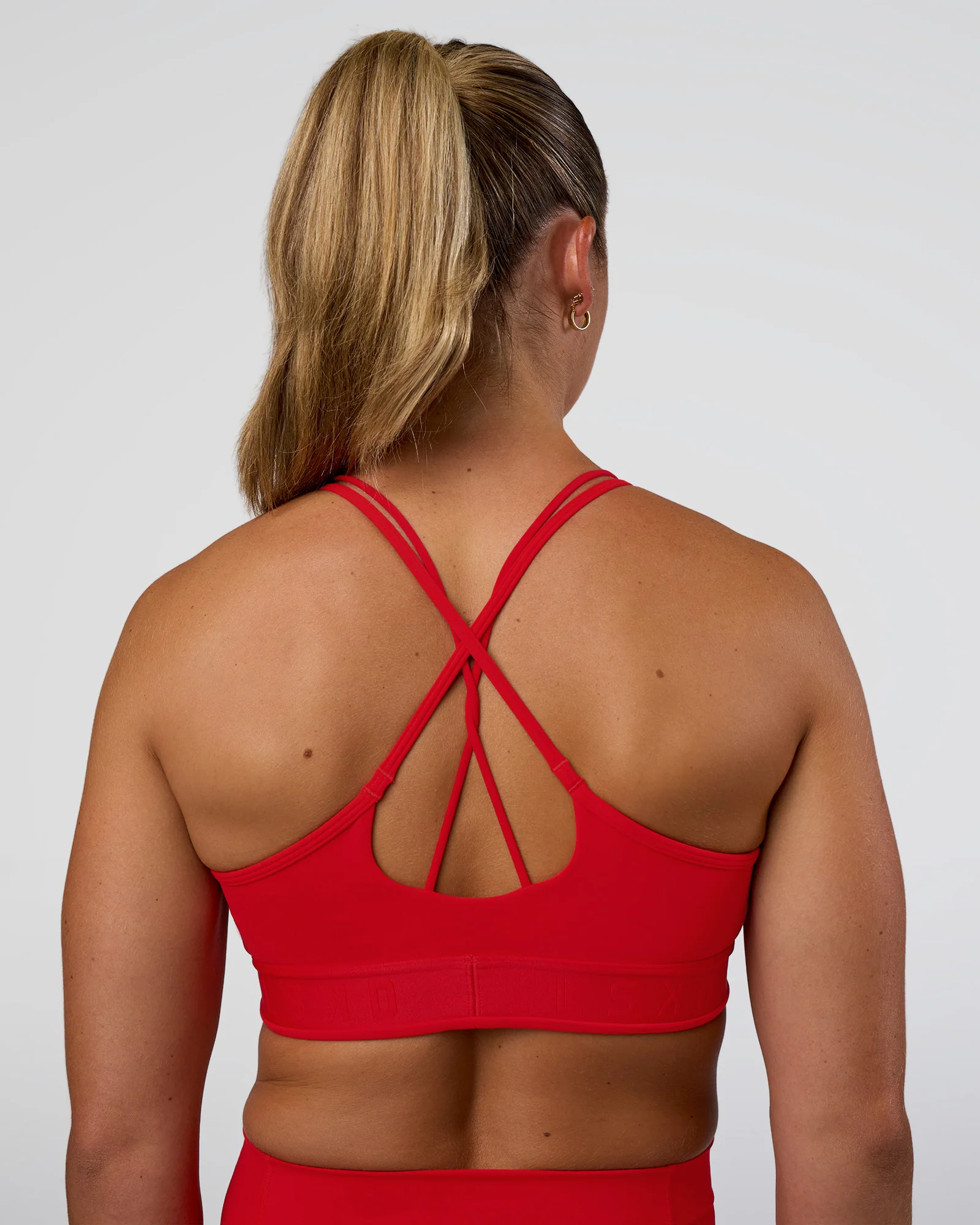Strive Jacquard Sports Bra - Flame