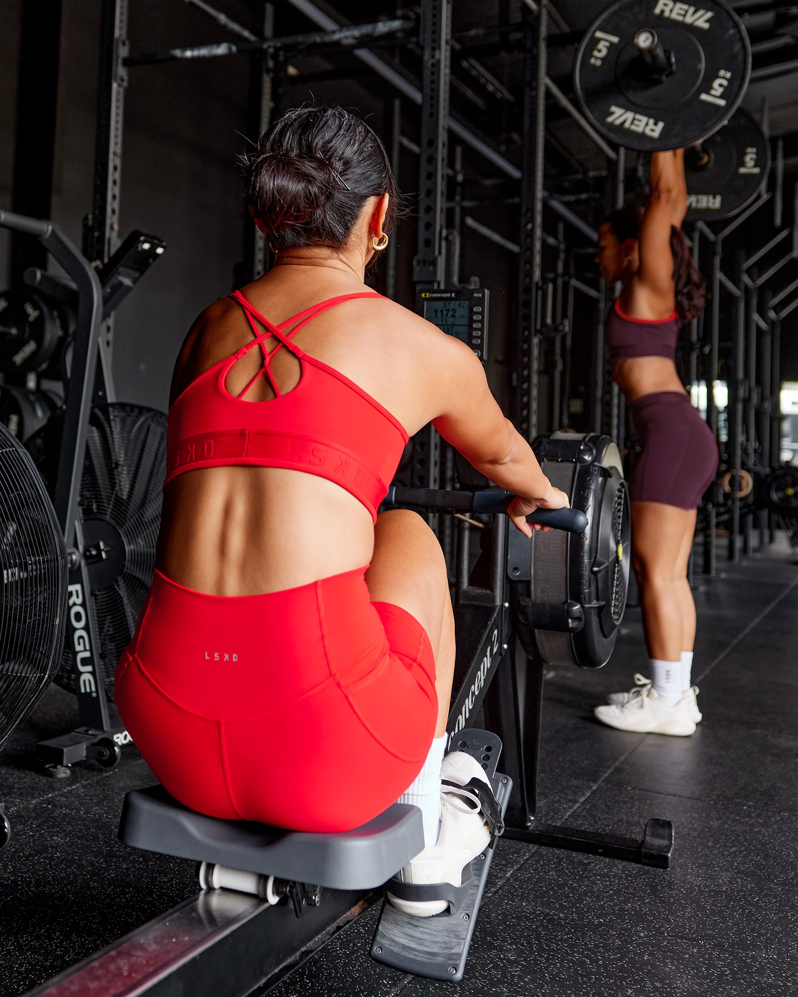 Strive Jacquard Sports Bra - Flame 4 Strive Jacquard Sports Bra - Flame