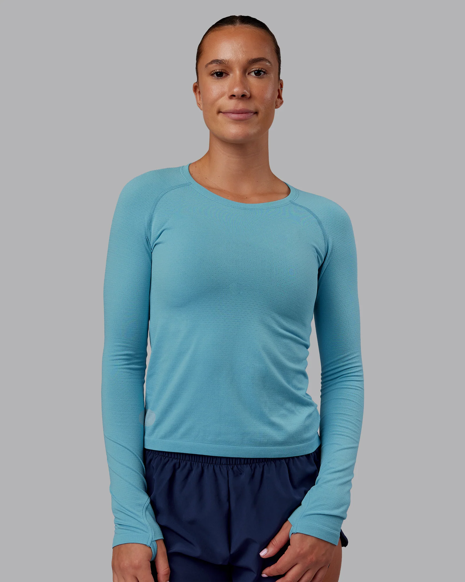 AeroFLX+ Seamless Long Sleeve Tee - Retro Blue/Retro Blue