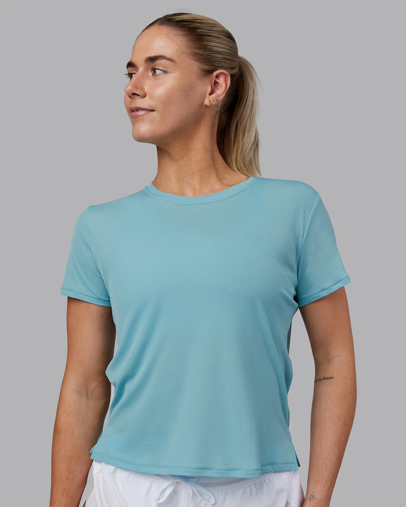 Pace Running Tee 2.0 - Retro Blue-White